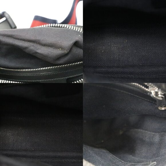 GUCCI Logo GG Pattern Tiger Bum Bag Supreme Leather - Black - Picture 15 of 15